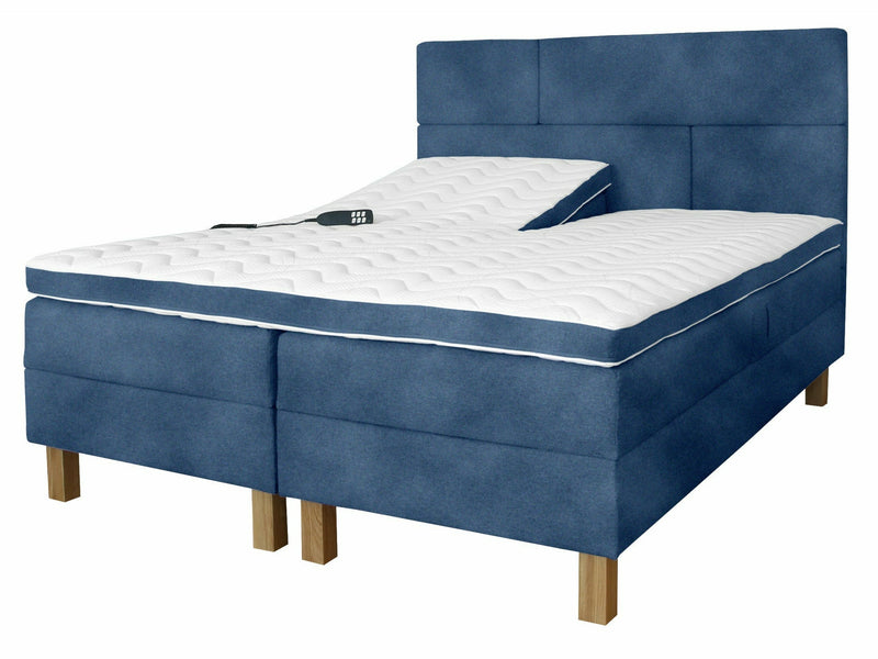 UINU Comfort Optima moottorisänkysetti runkopatjat grafiitinharmaa kangas päädyllä