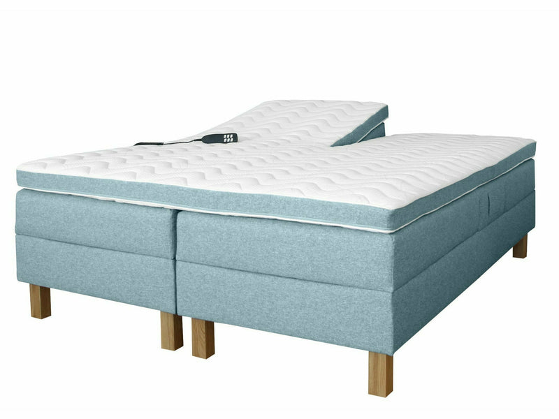 UINU Comfort Optima moottorisänkysetti runkopatjalla tummansininen Inari kangas 160x200 cm