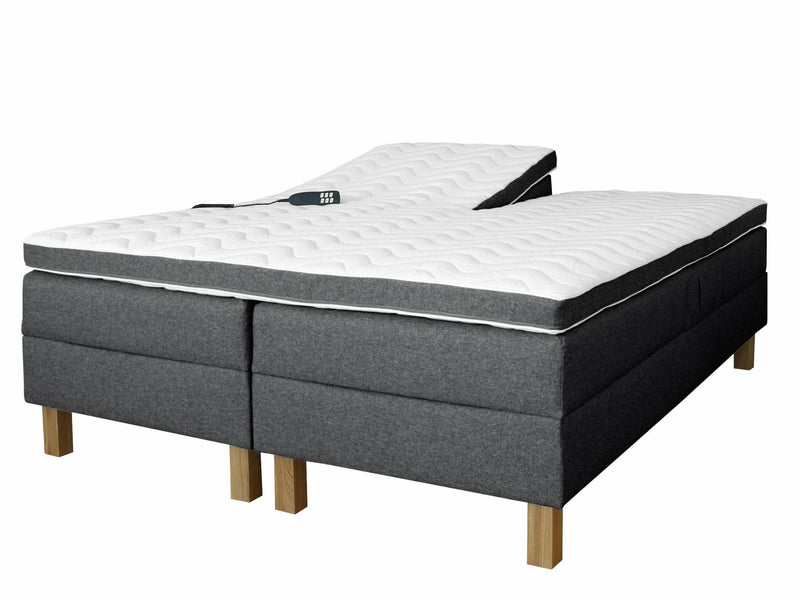 UINU Comfort Optima moottorisänkysetti runkopatjalla tummansininen Inari kangas 160x200 cm