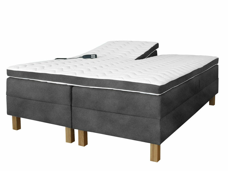 UINU Comfort Optima moottorisänkysetti runkopatjalla tummansininen Inari kangas 160x200 cm