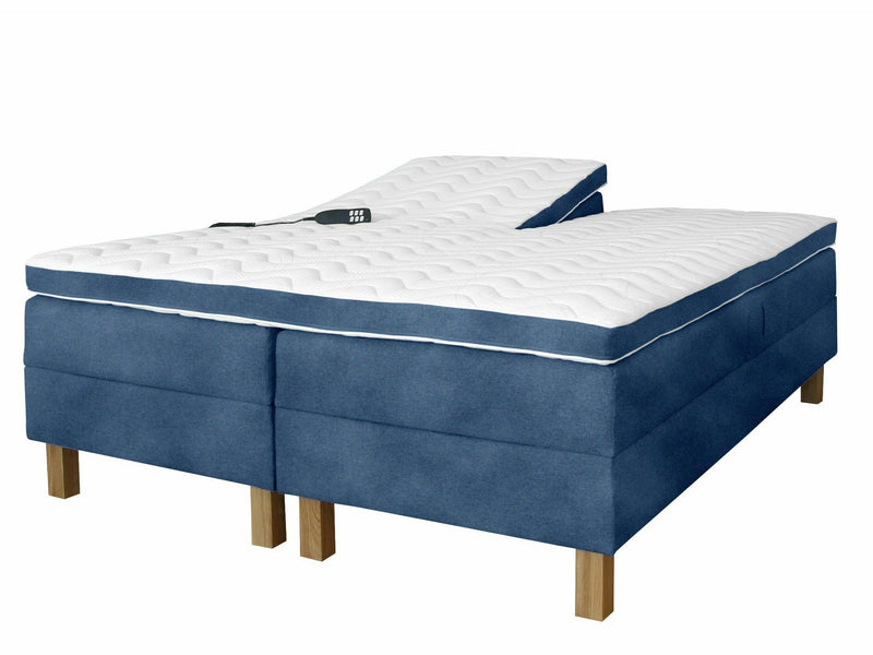 UINU Comfort Optima moottorisänkysetti runkopatjalla tummansininen Inari-kangas 160x200 cm