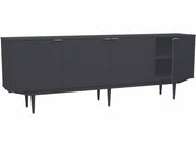 Future senkki leveä neljän ovellinen säilytyskaappi tummanharmaa moderni design