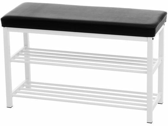 Eteispenkki kenkätelineellä piensäilytys valkoinen puu