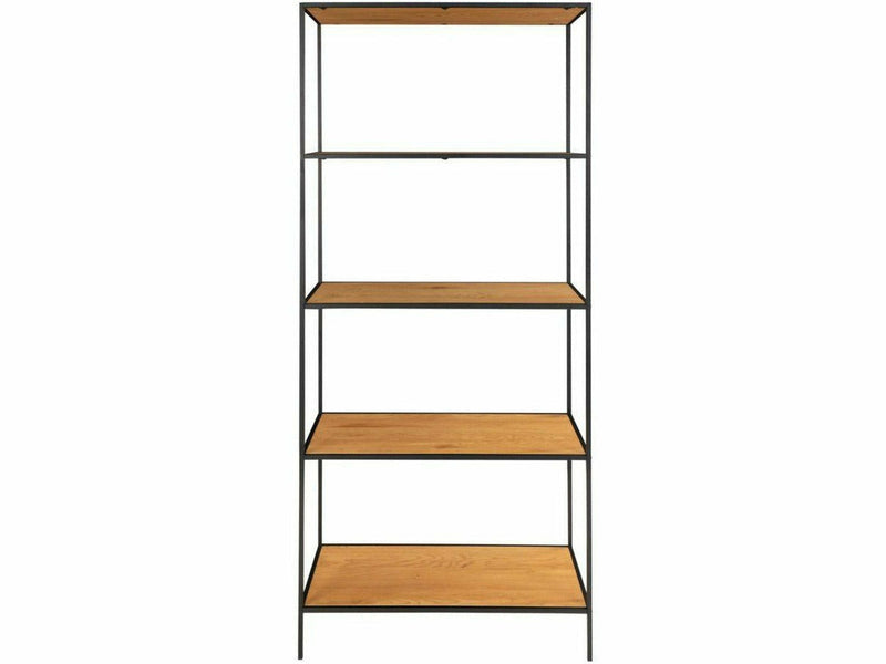 Vilna hyllystö musta tammi moderni design