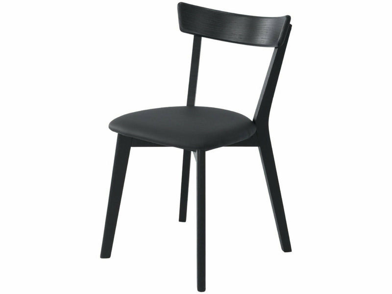 MAKU Stavanger ruokapöydän tuoli musta metallirunko ja verhoilu