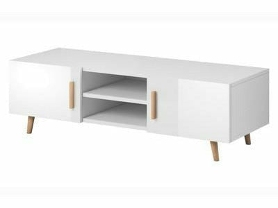 Sweden TV-taso senkki valkoinen puu 140x42x50 cm