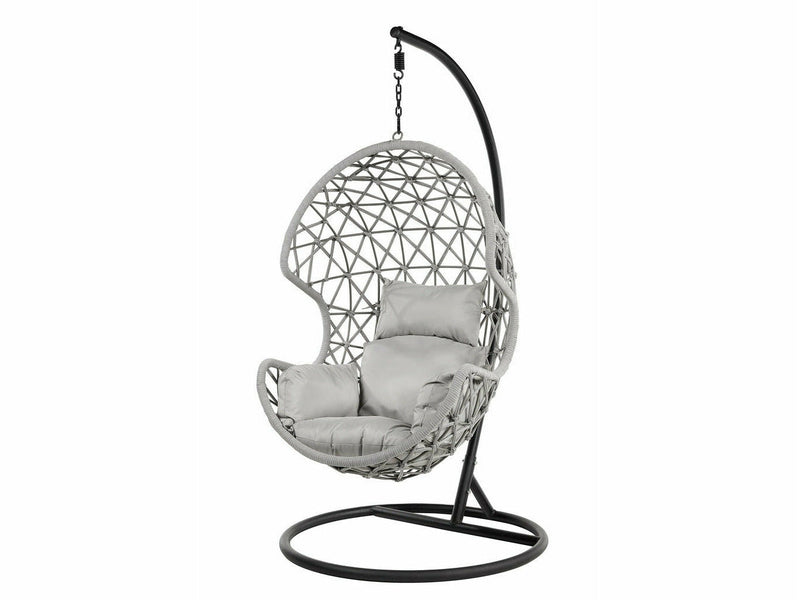 Juliette riipputuoli pihatuoli harmaa musta metallirunko