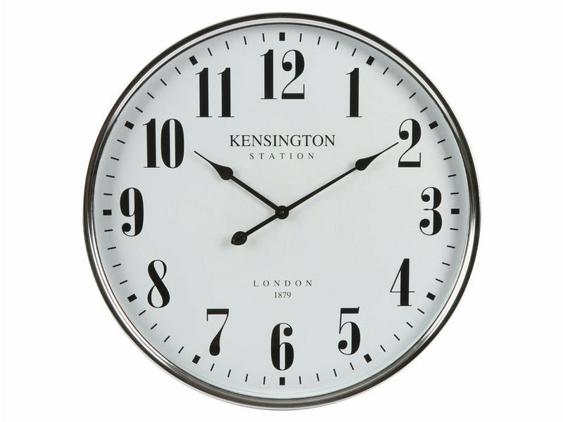 Chic Home Seinäkello Kensington 40 cm musta metallikehys pyöreä design