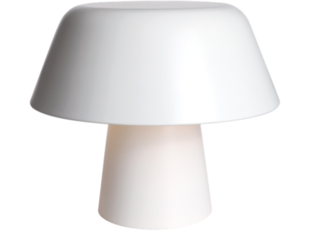 Mumoon Halo M pöytävalaisin mattavalkoinen moderni muotoilu