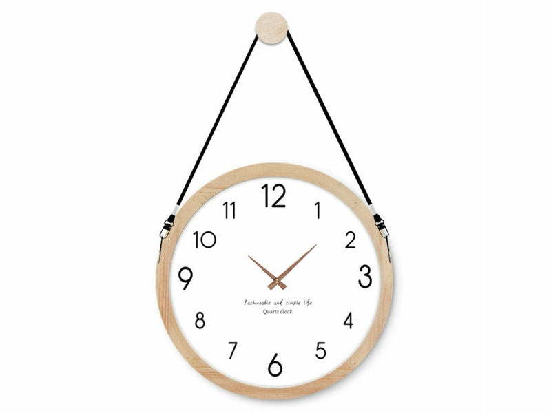 Chic Home Seinäkello Nature seinäkello puinen luonnonväri 45 cm